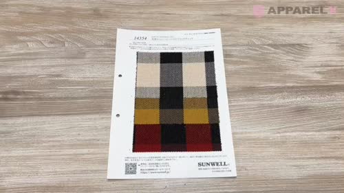 ロイコ 確認用 14354 先染コットンヘビーツイルブロックチェック[生地] SUNWELL