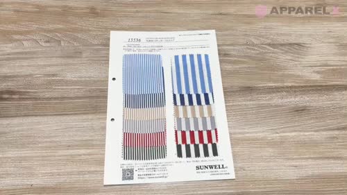 15536 先染80/2サッカーストライプ[生地] SUNWELL(サンウェル
