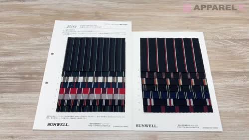 25369 先染ツイルレジメンストライプ[生地] SUNWELL(サンウェル