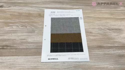 46208 40sポリエステル/レーヨンツイルガンクラブチェック[生地