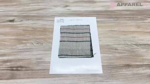 2457 リネン杢マルチボーダー[生地] ファインテキスタイル