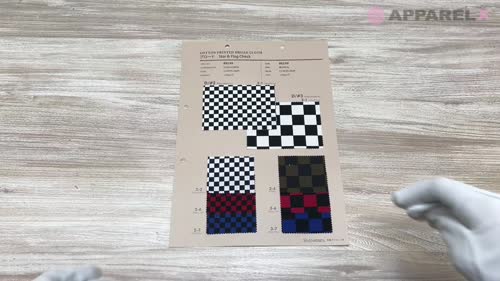 88199 SEVENBERRY® ブロード 星・フラッグチェック柄[生地] VANCET