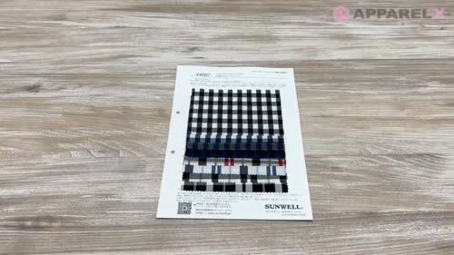 44007 先染メモリーチェック[生地] SUNWELL(サンウェル)/オークラ商事