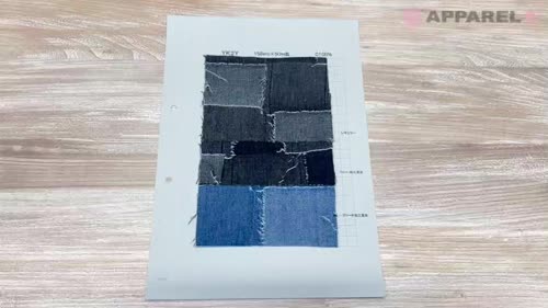 YK2Y 最新鋭ジャガード織機 パッチワークジャカード 9oz[生地