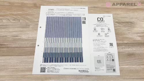 35483 コードットオーガニックス®︎ローンドビーストライプ[生地