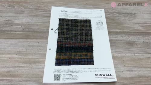 26246 クロモア コットンツイル ミニチェック[生地] SUNWELL