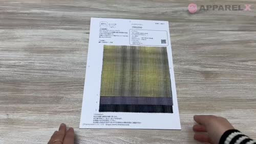 OM43589 40/1 LINEN ombre check[生地] 小原屋繊維/オークラ商事
