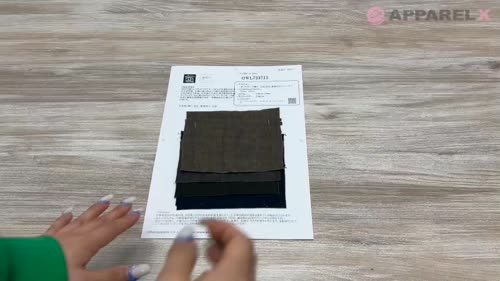 OWL723713 40/1リネン平織り 反応染め+墨染めオーバーダイ[生地