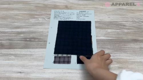 KB9003 リネン/綿 先染 ピンチェック[生地] 古山/オークラ商事