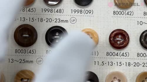 8004 ポリエステル樹脂製 4つ穴ボタン 大阪プラスチック工業(DAIYA