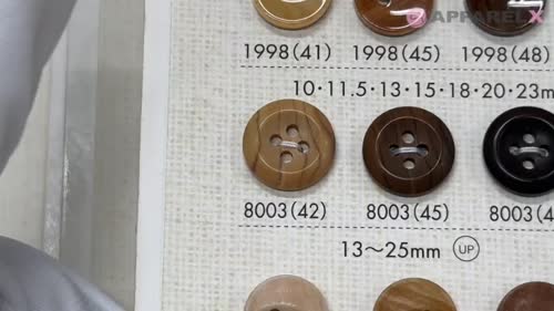 8003 ポリエステル樹脂製 4つ穴ボタン 大阪プラスチック工業(DAIYA