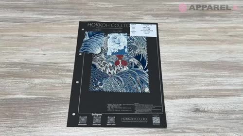 45rpm オリジナル生地／布 インディゴ 抜染 唐草柄 切り売り