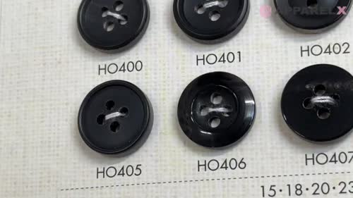 HO406 天然素材 本水牛 4つ穴 ボタン 大阪プラスチック工業(DAIYA