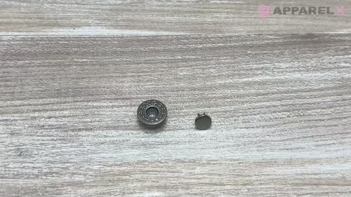 W-DKS WALDES® ドーナツ唐草星ボタン 17mm 朝日ファスナー/オークラ