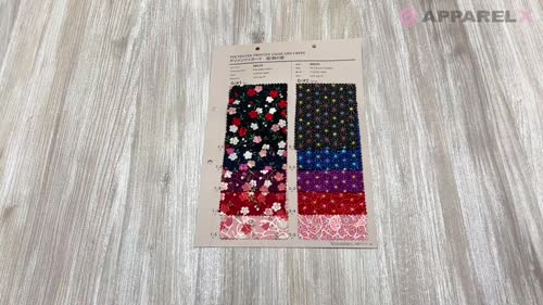 88635 SEVENBERRY® チリメンジャガード 桜/麻の葉[生地] VANCET