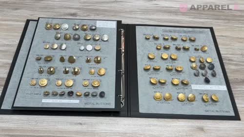 MN-544 エンブレム メタルボタン 裏足 縁あり 大阪プラスチック工業