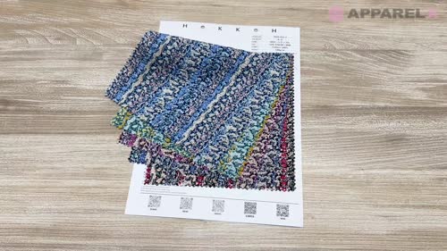 7026-615-2 60ローン ストライプ花柄[生地] 北高/オークラ商事