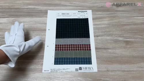 SBW11493 50/1 タイプライターワッシャーチェック[生地] 柴屋/オークラ