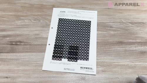 41696 クラシカルチェック シアーレース[生地] SUNWELL(サンウェル