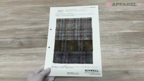 14417 21s コットンツイルシェイキータータンチェック[生地] SUNWELL