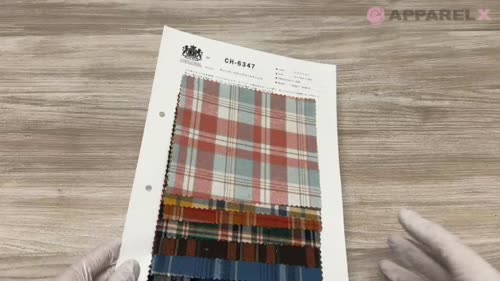 CH-6347 ヴィンテージネップツイルチェック[生地] 桑村繊維/オークラ