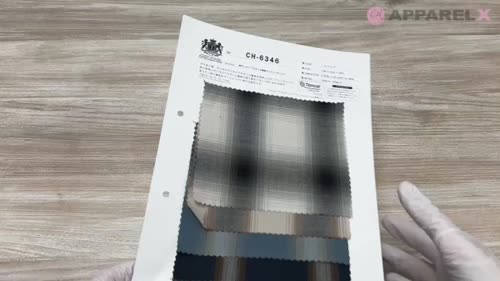 CH-6346 綿テンセルモダール繊維オンブレーチェック[生地] 桑村繊維