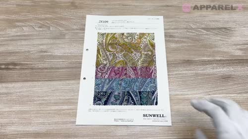 28109 60sローン ペイズリー柄プリント[生地] SUNWELL(サンウェル