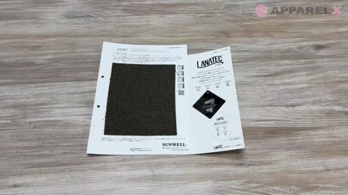 43507 LANATEC® Lab カラー ミックス ヘリンボン ツイード[生地