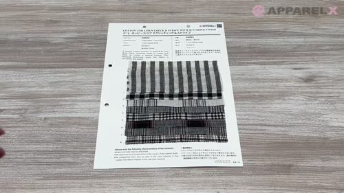 59992 C/L ネッピースラブ エクリュチェック&ストライプ[生地] VANCET