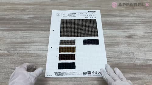 SBW8184 アルパカ混ウール ガンクラブ チェック[生地] 柴屋/オークラ