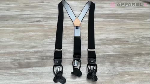 SR-BLACK SR-BLACK サスペンダー EXCYブレーシーズ ブラック 無地 2in1
