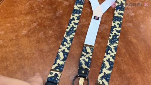 【早い者勝ち】 THURSTON 花柄サスペンダー サスペンダー 英国製アルバートサーストン ウーヴェン6ボタン留