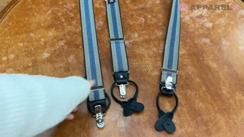 AT-2679/13 ALBERT THURSTON サスペンダー ヘリンボーンストライプ柄