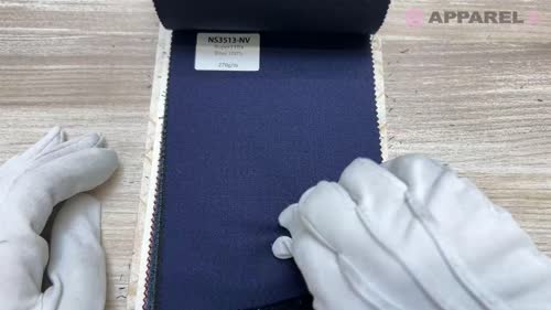 NS3513-NV 定番 国産 Super110's ウールストレッチ ネイビー[生地