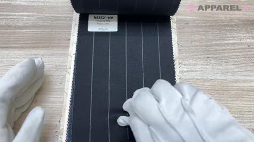 NS3521-NV 定番 国産 Super110's ウールストレッチ ネイビー[生地